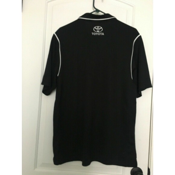 Nike Mens Large Black Short Sleeve Golf Polo Shirt Toyota Racing - Picture 7 of 10